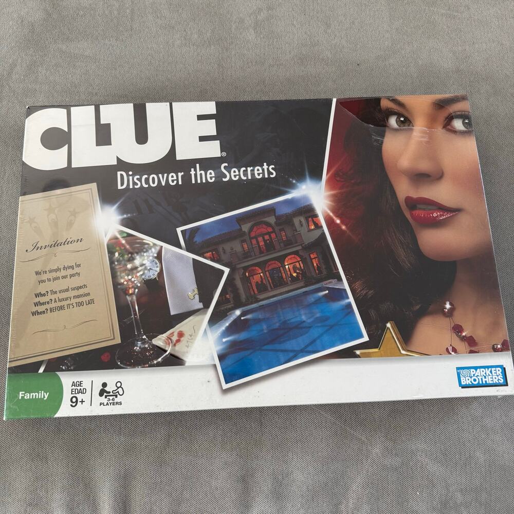 Clue Discover the Secrets Board Game Parker Brothers New Sealed 2008